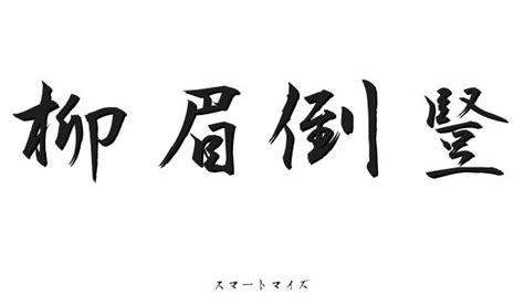 柳眉倒豎|「柳眉倒豎」（りゅうびとうじゅ）の意味